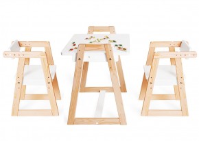 Комплект детской мебели стол и  два стула Я САМ "Лофт-Дуо" (Белый) в Ханты-Мансийске - hanty-mansiysk.ok-mebel.com | фото