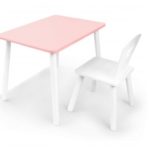 Комплект детской мебели стол и стул Корона (Розовый/Белый/Белый) в Ханты-Мансийске - hanty-mansiysk.ok-mebel.com | фото 2