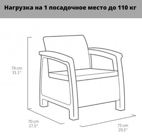 Комплект мебели Корфу Рест (Corfu Rest - without table) коричневый в Ханты-Мансийске - hanty-mansiysk.ok-mebel.com | фото 3