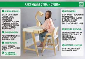 Комплект растущий стол и стул с чехлом 38 попугаев «Вуди» (Белый, Белый, Беж) в Ханты-Мансийске - hanty-mansiysk.ok-mebel.com | фото