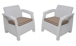 Комплект уличной мебели Yalta Premium Terrace Set (Ялта) белый (+подушки под спину) в Ханты-Мансийске - hanty-mansiysk.ok-mebel.com | фото 4