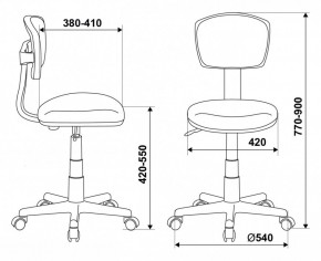 Кресло детское Бюрократ CH-W299/SD/TW-18 салатовый в Ханты-Мансийске - hanty-mansiysk.ok-mebel.com | фото 4