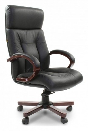 Кресло для руководителя Chairman 421 черный/орех темный, черный в Ханты-Мансийске - hanty-mansiysk.ok-mebel.com | фото 1