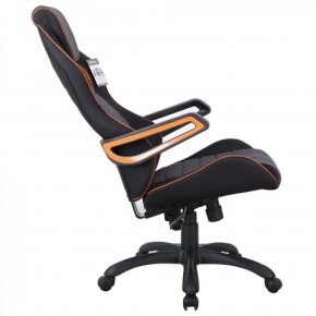 Кресло компьютерное BRABIX Techno Pro GM-003 (ткань черное/серое, вставки оранжевые) 531813 в Ханты-Мансийске - hanty-mansiysk.ok-mebel.com | фото 4