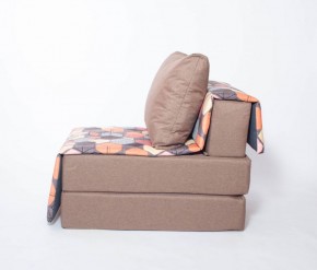 Кресло-кровать бескаркасное Харви (коричневый-геометрия браун) в Ханты-Мансийске - hanty-mansiysk.ok-mebel.com | фото 2