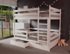 Кровать двухъярусная без крыши 80*190 Белый в Ханты-Мансийске - hanty-mansiysk.ok-mebel.com | фото