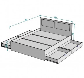 Кровать Ольга L34 (1600) 4 ящика в Ханты-Мансийске - hanty-mansiysk.ok-mebel.com | фото 2