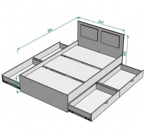 Кровать Ольга L37 (1200) 4 ящика в Ханты-Мансийске - hanty-mansiysk.ok-mebel.com | фото 2