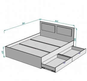 Кровать Ольга L39 (1600) 2 ящика в Ханты-Мансийске - hanty-mansiysk.ok-mebel.com | фото 2