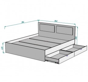 Кровать Ольга L43 (1800) 2 ящика в Ханты-Мансийске - hanty-mansiysk.ok-mebel.com | фото 2