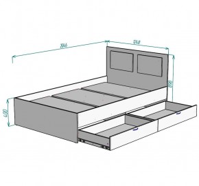 Кровать Ольга L45 (1200) 2 ящика в Ханты-Мансийске - hanty-mansiysk.ok-mebel.com | фото 2