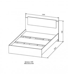 СОФИ СКР1400.1Кровать 1400 в Ханты-Мансийске - hanty-mansiysk.ok-mebel.com | фото 2