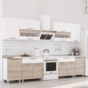 Кухня Айсбери 2.4 м (Белый/Дуб Сонома) в Ханты-Мансийске - hanty-mansiysk.ok-mebel.com | фото