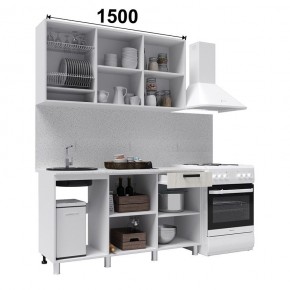 Кухня ДИОР 1500 (Белый/Дуб Крафт белый) в Ханты-Мансийске - hanty-mansiysk.ok-mebel.com | фото 2