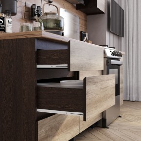 Кухня Энигма 1.6 м (венге/дуб каньон) в Ханты-Мансийске - hanty-mansiysk.ok-mebel.com | фото 2