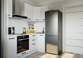 Кухонный гарнитур Белый Глянец 2200*1000 (Стол. 26мм) в Ханты-Мансийске - hanty-mansiysk.ok-mebel.com | фото