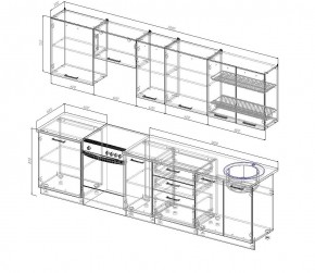 Кухонный гарнитур Дели 3000 (Стол. 38мм) в Ханты-Мансийске - hanty-mansiysk.ok-mebel.com | фото 2