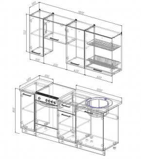 Кухонный гарнитур Демо 1800 (Стол. 38мм) в Ханты-Мансийске - hanty-mansiysk.ok-mebel.com | фото 2