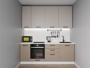 Кухонный гарнитур Каппучино 2200 h950 (Стол. 38мм) в Ханты-Мансийске - hanty-mansiysk.ok-mebel.com | фото