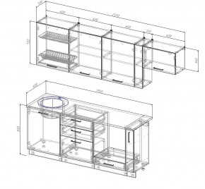 Кухонный гарнитур Лада 2550 (Стол. 38мм) в Ханты-Мансийске - hanty-mansiysk.ok-mebel.com | фото 2