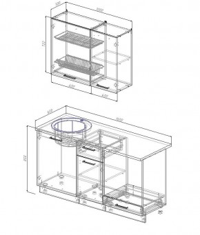 Кухонный гарнитур Лофт 1600 (Стол. 38мм) в Ханты-Мансийске - hanty-mansiysk.ok-mebel.com | фото 2