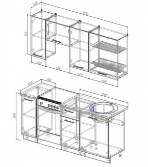 Кухонный гарнитур Лофт 1800 (Стол. 26мм) в Ханты-Мансийске - hanty-mansiysk.ok-mebel.com | фото 2