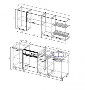 Кухонный гарнитур Лофт 2000 (Стол. 38мм) в Ханты-Мансийске - hanty-mansiysk.ok-mebel.com | фото 2