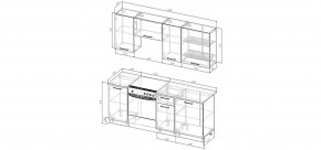 Кухонный гарнитур Умбра 2000 (Стол. 38мм) в Ханты-Мансийске - hanty-mansiysk.ok-mebel.com | фото 2