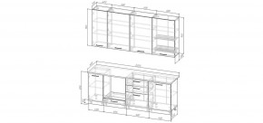 Кухонный гарнитур Умбра 2200 h950 (Стол. 38мм) в Ханты-Мансийске - hanty-mansiysk.ok-mebel.com | фото 2