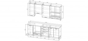 Кухонный гарнитур Умбра 2400 h950 (Стол. 38мм) в Ханты-Мансийске - hanty-mansiysk.ok-mebel.com | фото 2