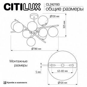 Люстра на штанге Citilux Ronny CL242193 в Ханты-Мансийске - hanty-mansiysk.ok-mebel.com | фото 8