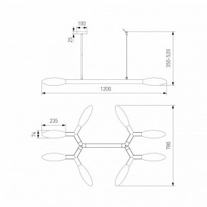 Люстра на штанге Eurosvet Covalent 30180 черный в Ханты-Мансийске - hanty-mansiysk.ok-mebel.com | фото 3