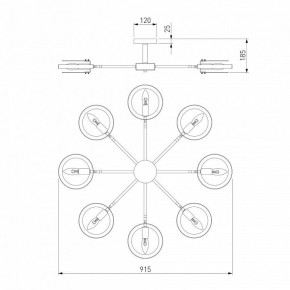 Люстра на штанге Eurosvet Gallo 70121/8 черный в Ханты-Мансийске - hanty-mansiysk.ok-mebel.com | фото 3