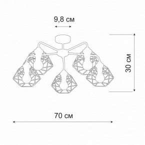 Люстра на штанге Vitaluce V4258 V4258-0/5PL в Ханты-Мансийске - hanty-mansiysk.ok-mebel.com | фото 2