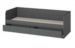 МС "Хилтон" Кровать 0,8 (графит) в Ханты-Мансийске - hanty-mansiysk.ok-mebel.com | фото 2