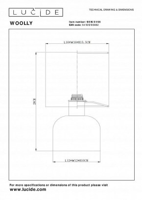 Настольная лампа декоративная Lucide Woolly 10516/01/66 в Ханты-Мансийске - hanty-mansiysk.ok-mebel.com | фото 4