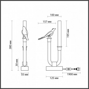 Настольная лампа декоративная Odeon Light Lark 5431/2TL в Ханты-Мансийске - hanty-mansiysk.ok-mebel.com | фото 4