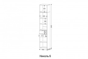 НИКОЛЬ 6 Пенал в Ханты-Мансийске - hanty-mansiysk.ok-mebel.com | фото 2