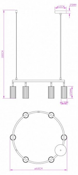 Подвесная люстра Moderli Cora V11603-6P в Ханты-Мансийске - hanty-mansiysk.ok-mebel.com | фото 6