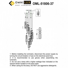 Подвесная люстра Omnilux Vepri OML-51806-37 в Ханты-Мансийске - hanty-mansiysk.ok-mebel.com | фото 9