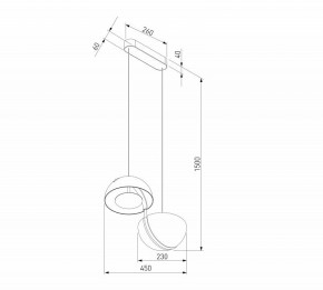 Подвесной светильник Eurosvet Emisfero 50083/2 LED золото в Ханты-Мансийске - hanty-mansiysk.ok-mebel.com | фото 4