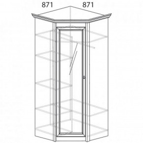 Шкаф угловой №641 "Флоренция" Фасад глухой (угол 871*871) Дуб оксфорд в Ханты-Мансийске - hanty-mansiysk.ok-mebel.com | фото 2