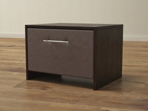 PROxSON Тумба Varna (ЛДСП Венге+экокожа Дуб венге с коричневым) 51x40 в Ханты-Мансийске - hanty-mansiysk.ok-mebel.com | фото