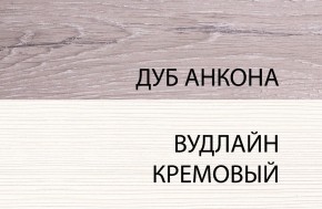 Шкаф 1DT L, OLIVIA, цвет вудлайн крем/дуб анкона в Ханты-Мансийске - hanty-mansiysk.ok-mebel.com | фото 3
