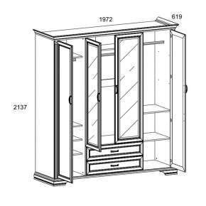 Шкаф 4D2S Z , MONAKO, цвет Сосна винтаж в Ханты-Мансийске - hanty-mansiysk.ok-mebel.com | фото