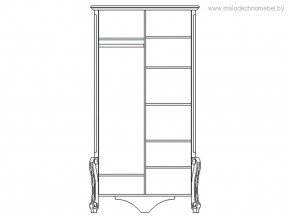 Шкаф для одежды Луиза (ММ-227-01/02Б) в Ханты-Мансийске - hanty-mansiysk.ok-mebel.com | фото 2