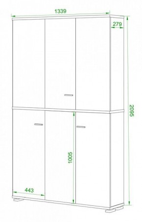 Шкаф книжный Домино ПУ-40-4 в Ханты-Мансийске - hanty-mansiysk.ok-mebel.com | фото 2