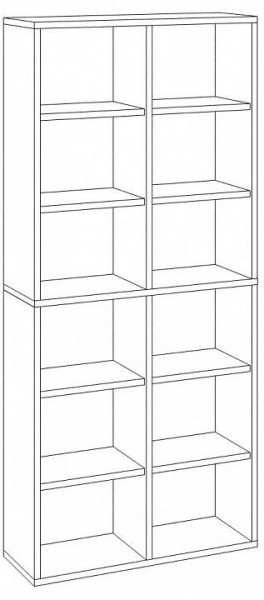 Шкаф книжный Домино СУ(ш2в2)+4ФГ в Ханты-Мансийске - hanty-mansiysk.ok-mebel.com | фото 2