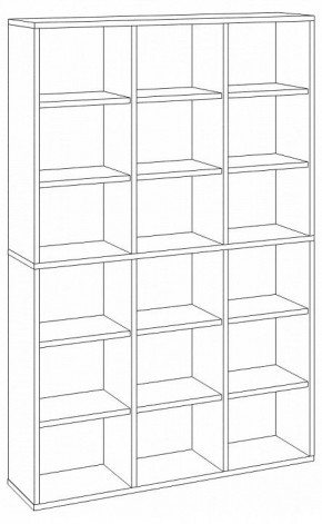 Шкаф книжный Домино СУ(ш3в2)+6ФГ в Ханты-Мансийске - hanty-mansiysk.ok-mebel.com | фото 2