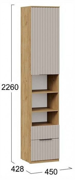 Шкаф комбинированный Хилтон Исп. 2 в Ханты-Мансийске - hanty-mansiysk.ok-mebel.com | фото 4